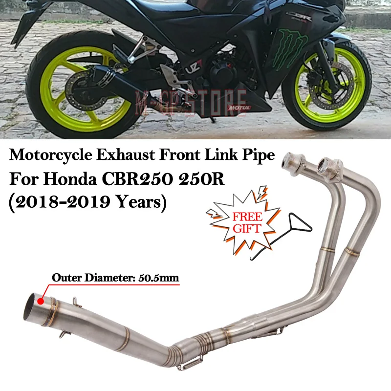 

Slip On Full System Motorcycle Exhaust Modify Escape Moto Muffler Front Link Pipe For HONDA CBR250 CBR250R 250R 2018 2019 Years