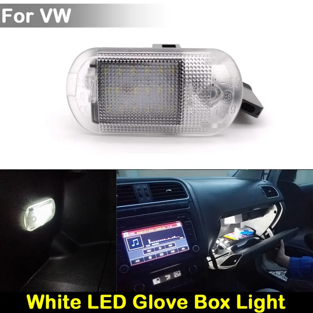 Hohe Helligkeit Weiße LED Handschuhfach Licht Für VW Bora Golf Neue Bettle Caddy Touran Touareg Für Skoda Fabia Octivia Superb Yeti