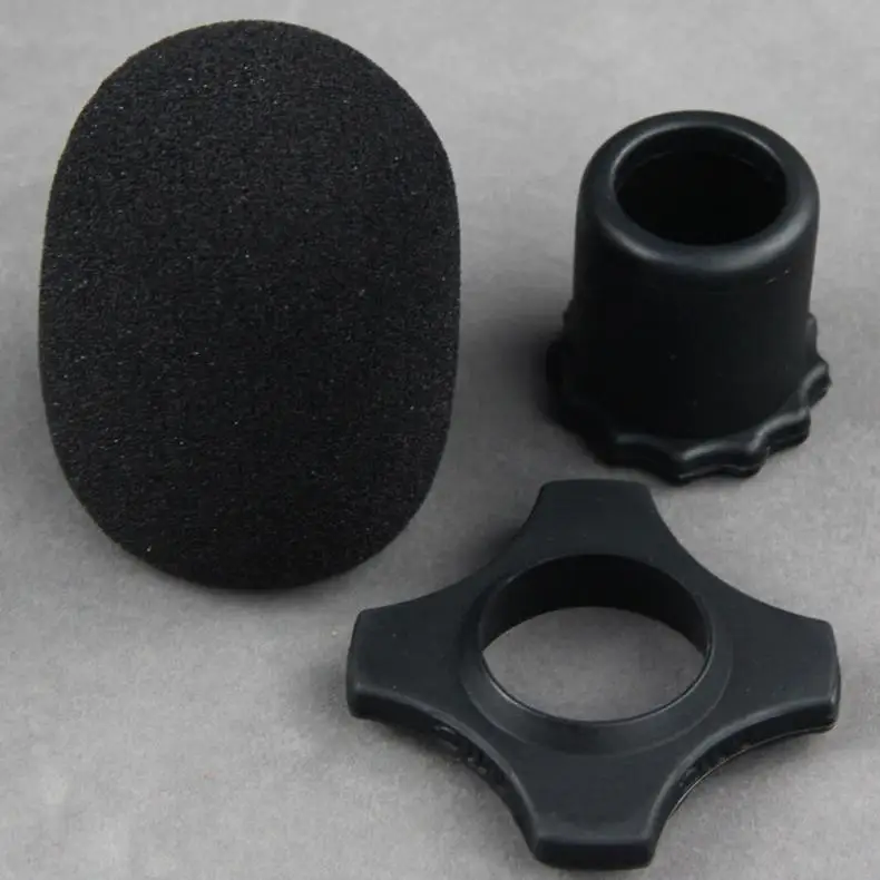 Microphone Anti-Roll  Anti-Skid Case with Microphone Sponge Cover Sets Mic Protection Silicone Ring Bottom Rod Sleeve Holder