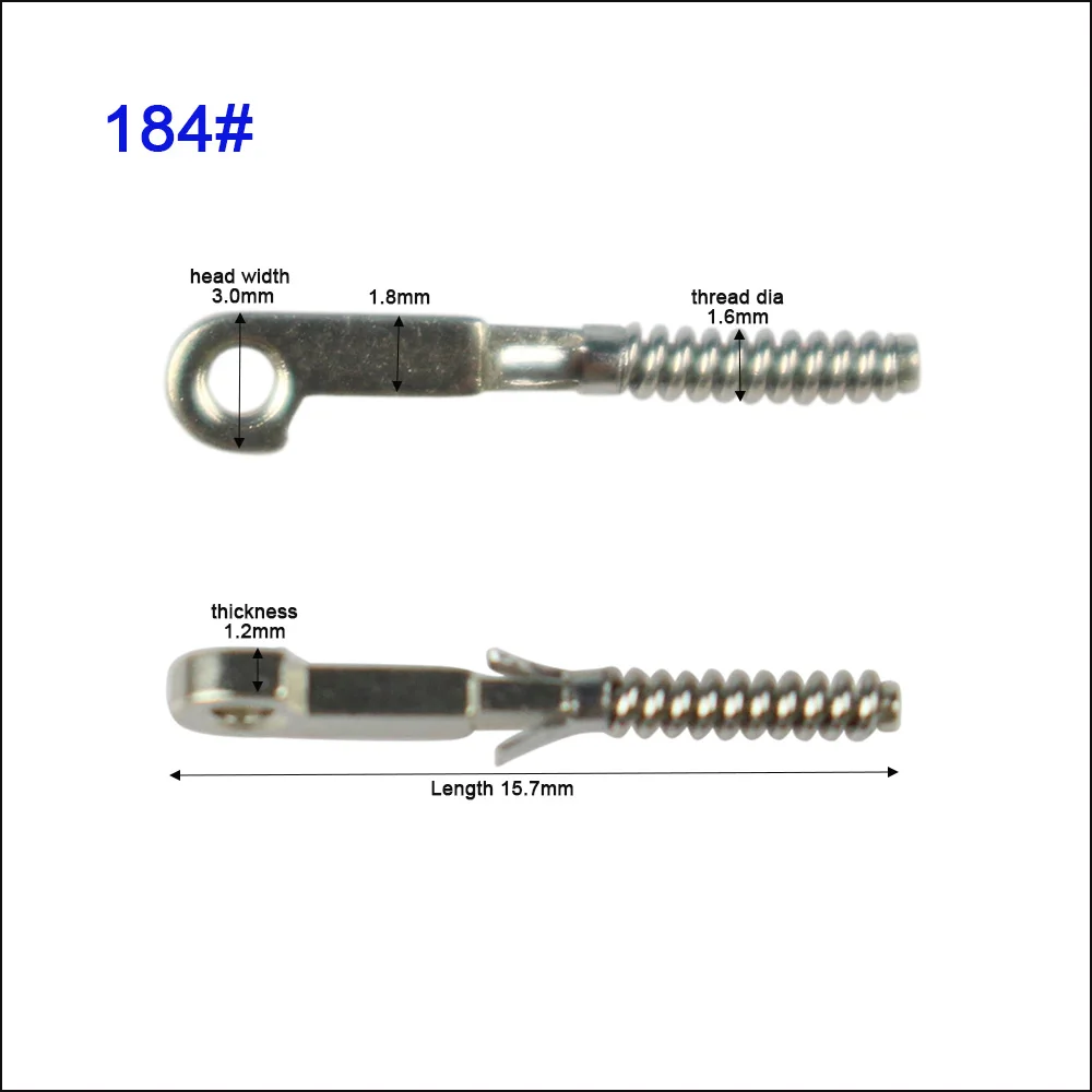 100Pcs 1.2Mm Dikke Brillen Voorjaar Insert Bril Repareren Flex Tempels Optische Frame Gebroken Vervanging Deel 184 #