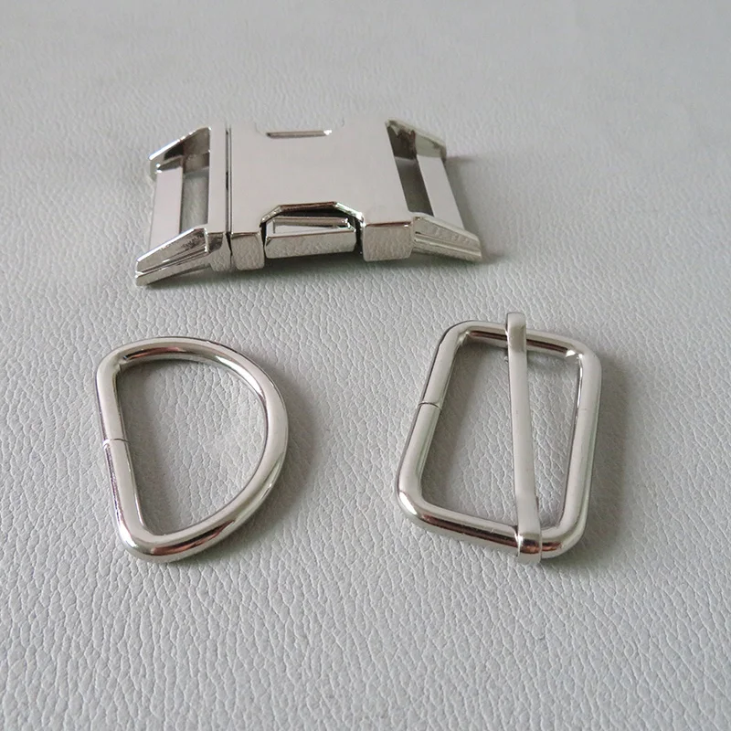 

10Sets/Lot 30mm Webbing Metal Buckles Hardware D Ring Adjuster Slider For Pet Dog Collar Sewing Accessories Belt Lock Clasp