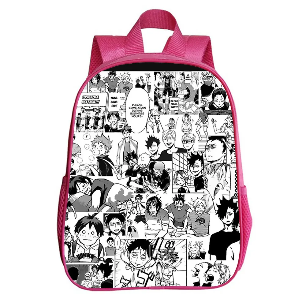 

12 Inches Haikyuu School Bag Anime Laptop Backpack Unisex Travel Backpack Girl Shoulder Bag gift kid school bag Mochila