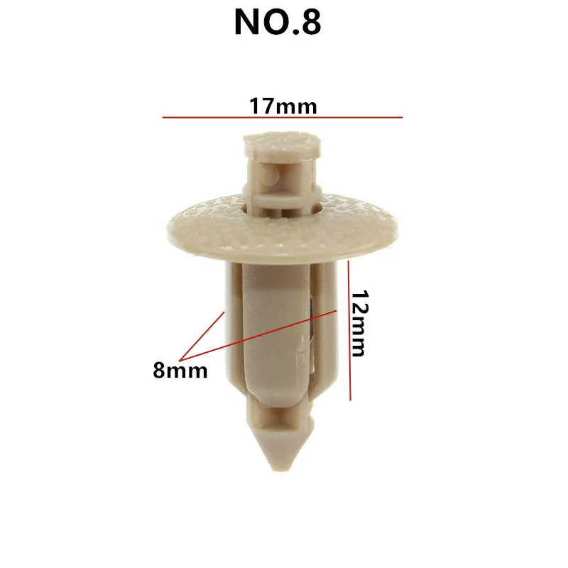 For Volvo S60 S80 V70 C70 Car Fastener Clip Door Interior Cover Plug-in Rivet 8mm 6mm 5mm 7mm Hole Beige Fender Trim Panel Gray