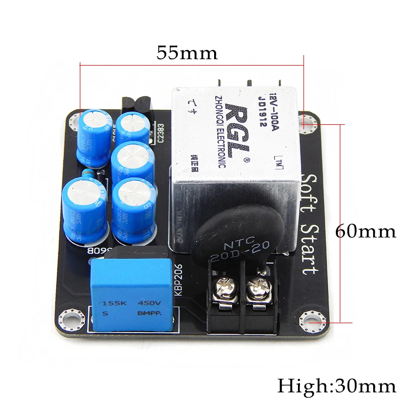 4000W 100A Hifi Audio Amplifier Power Supply DIY Kit Soft Start Circuit Buffer Board for Audio Equipment