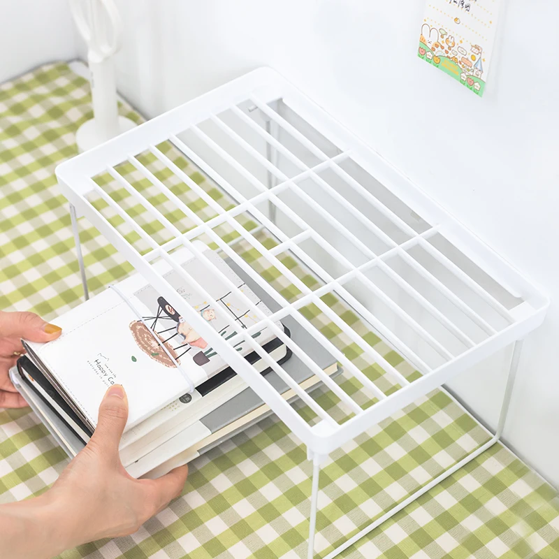 ins no printing style simple folding storage rack learning desk surface barrier elevated hand account stationery debris rack