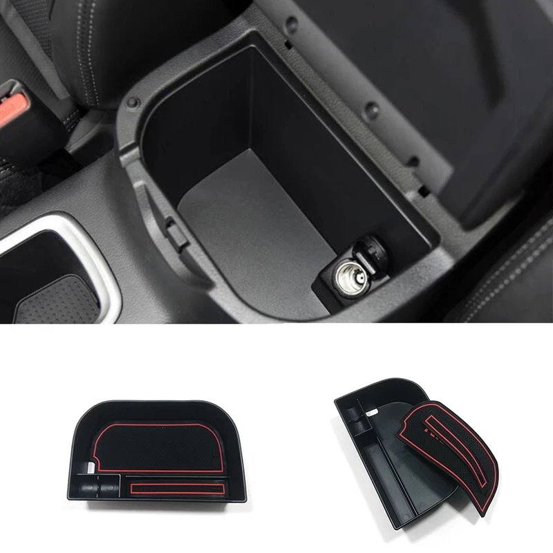 ABS Plastic Car Armrest Storage Box Grid Cover Trim Styling Auto interior Accessories 1PCS For Nissan Navara 2017 2018 2019