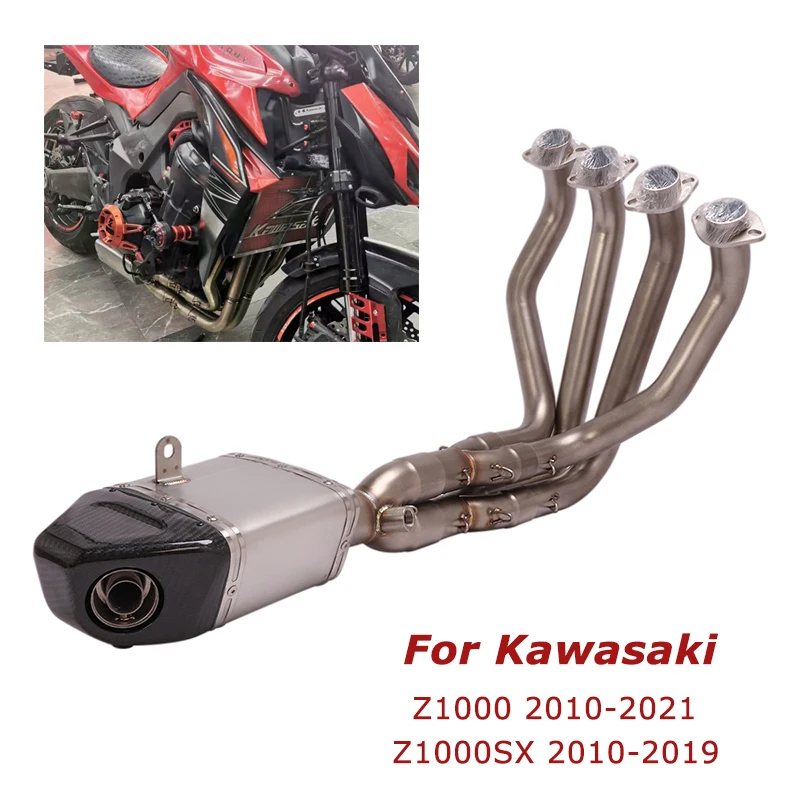 

For Kawasaki Z1000 2010-2021 Motorcycle Exhaust Full System Escape Muffler Tips Front Header Pipe Z1000SX