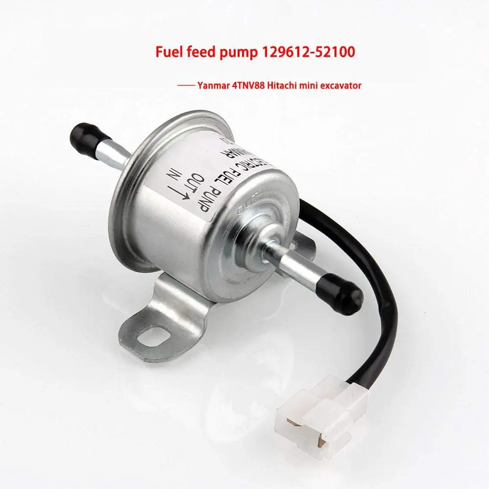 

129612-52100 Fuel Pump, DC12V Low Pressure Fuel Feed Pump For Yanmar 4TNV88 3TNV88 Engine