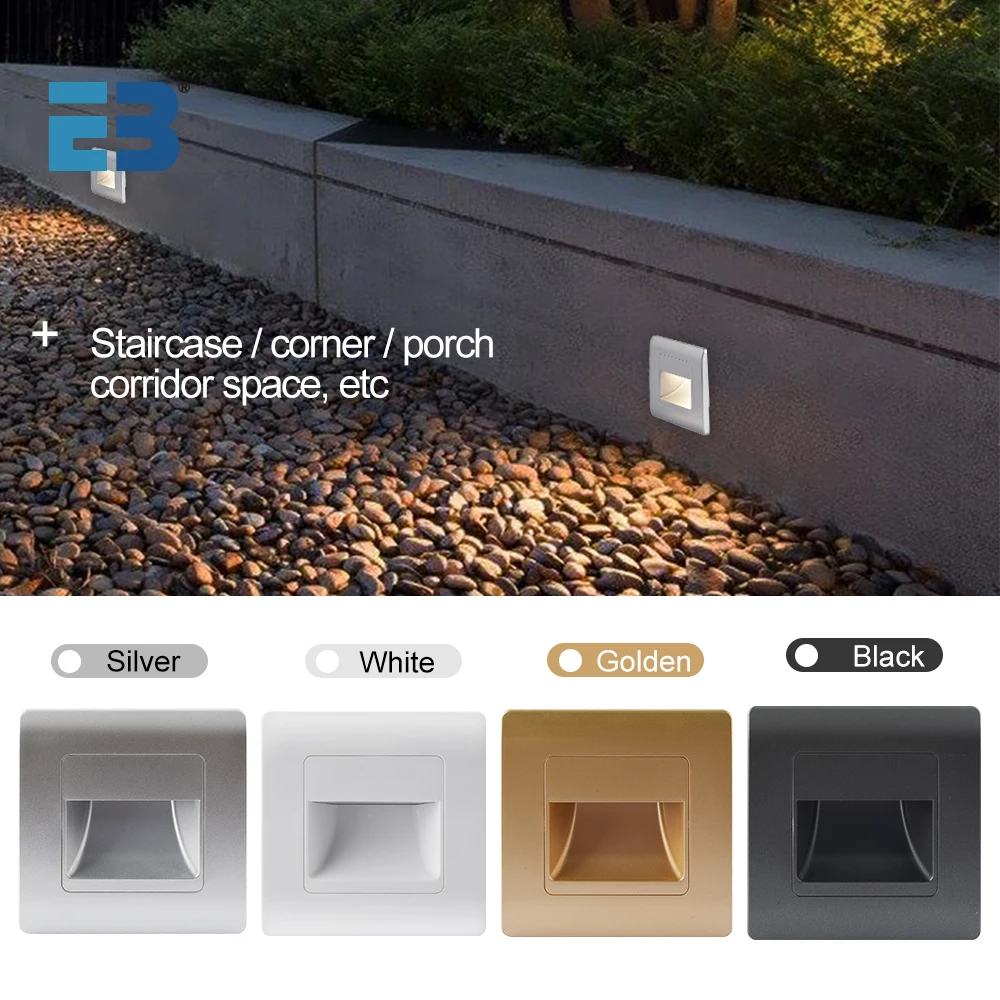 Recessed Wall Light Stairs Led Light Sensor Step Lamp Ladder AC85-265V Wall Lamp Corridor Lighting Stair Light Motion