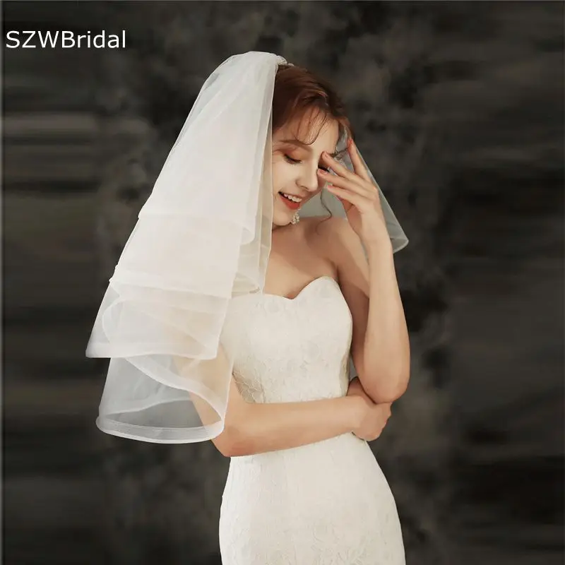 

New Arrival Bridal veils Cheap Wedding Bride Mariage bridal headwear Wedding accessories Matrimonio Bruids hoofddeksels