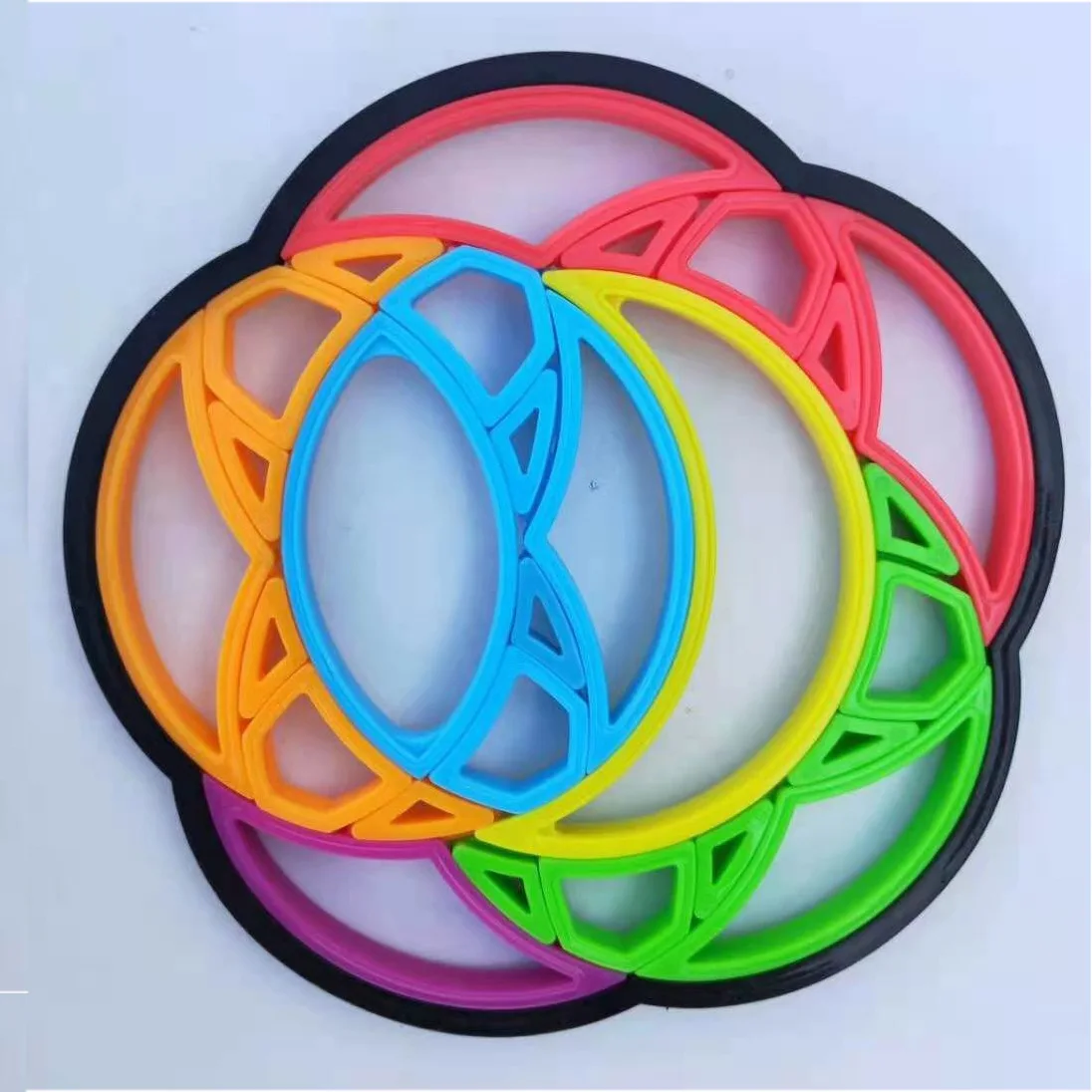 DIy Decrypt the Moon Rotating Building Blocks Intellectual Puzzle Children\'s Assembling Toys Parent-child Interactive Toys