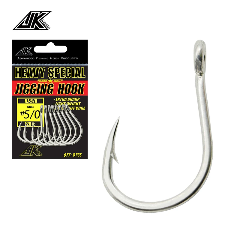 JK Fishhook  Jigging Hook 4X Heavy Special Assist Hooks Saltwater Gaming Fishing Hook Hooks Fishing Set Boat Tackle Accessories