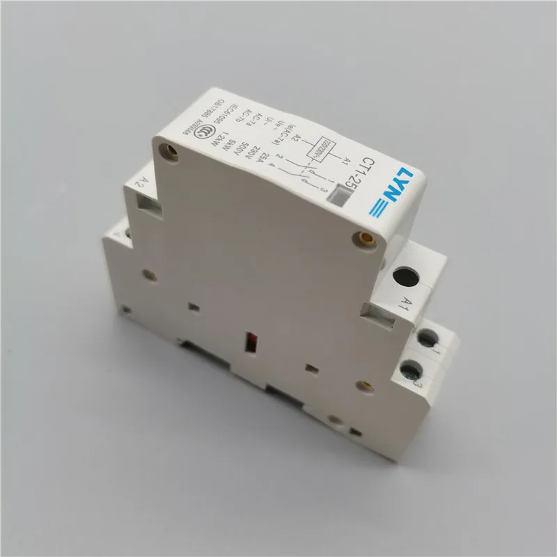 1PCS CT1-25 1P 2P 25A 220V/230V 50/60HZ Din Rail Household Ac Modular Contactor  2NO/2NC/NONC