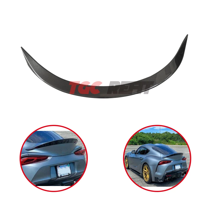 

Upper Lip Mask Car Accessories For Toyota GR Supra A90 MK5 Rear Trunk Spoiler AG Style Ducktail Carbon Fiber Trunk Lip