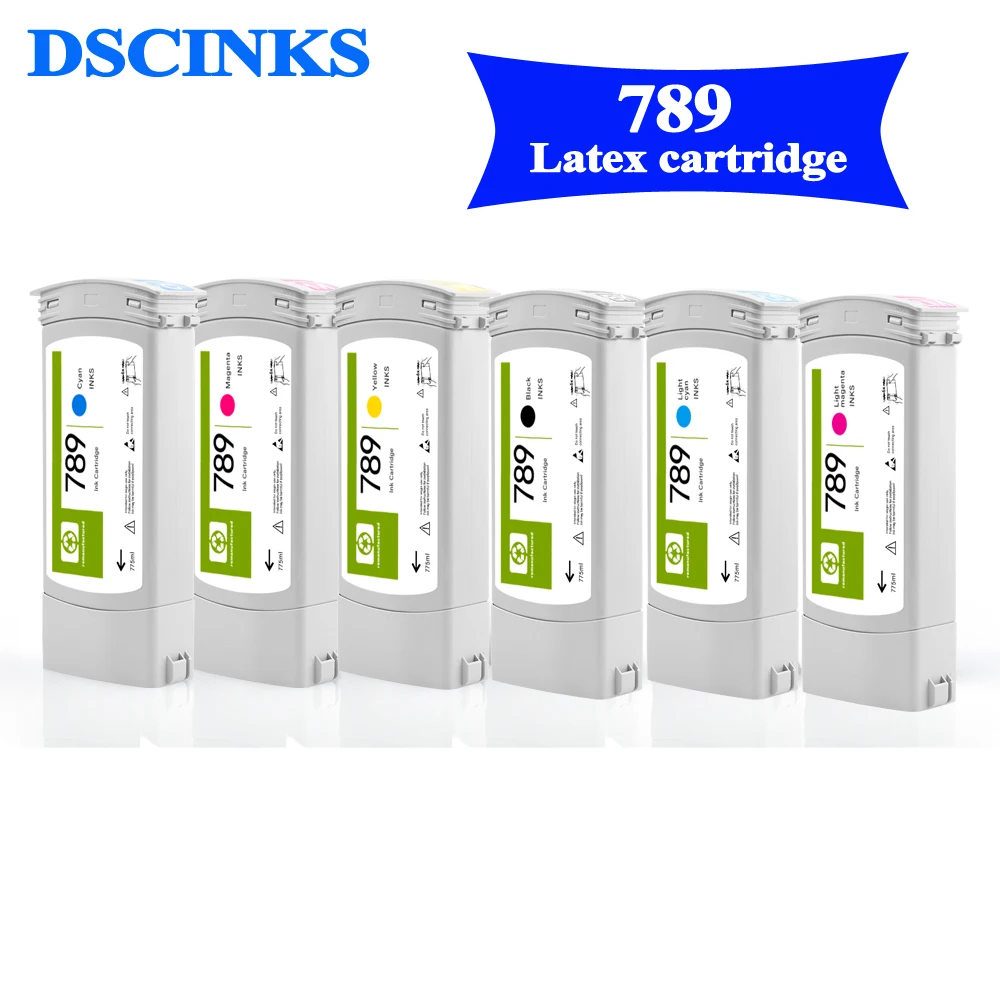 

6Colors/Set Latex ink cartridge for hp 789 Remanufactured for hp 789 cartridge for hp Latex L25500 printer HP789 printhead