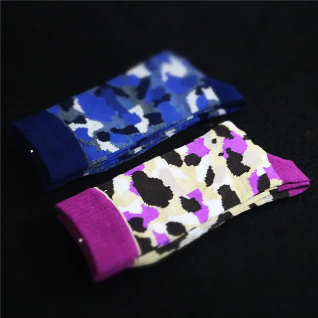 1 pairs Harajuku Sen Department retro tube socks high quality men in camouflage skateboard street fight color Tide socks meias