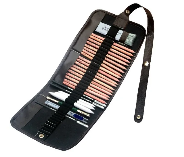 

18 pieces pencil set marco pencil sketch set drawing tool kit art painting sketch charcoal rubber suits