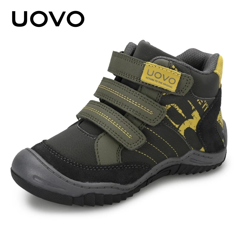 2024 UOVO New Arrival Mid-Calf Hiking Fashion Kids Sport Shoes Brand Outdoor Children Casual Sneakers For Boys Size #26-36