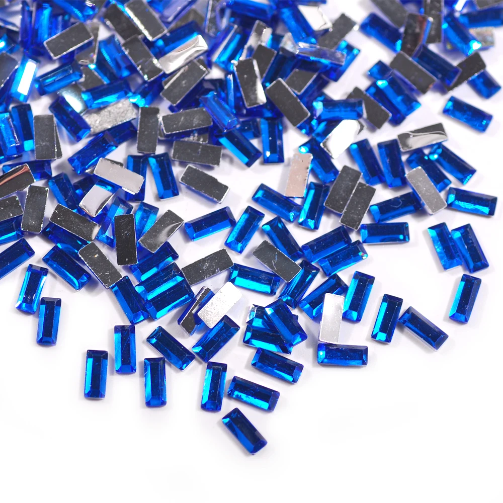 3*7MM Multicolor The Shape Of Rectangle Flatback Rhinestones Loose Resin Crystal Rhinestone Accessory 1000Pcs/Bag