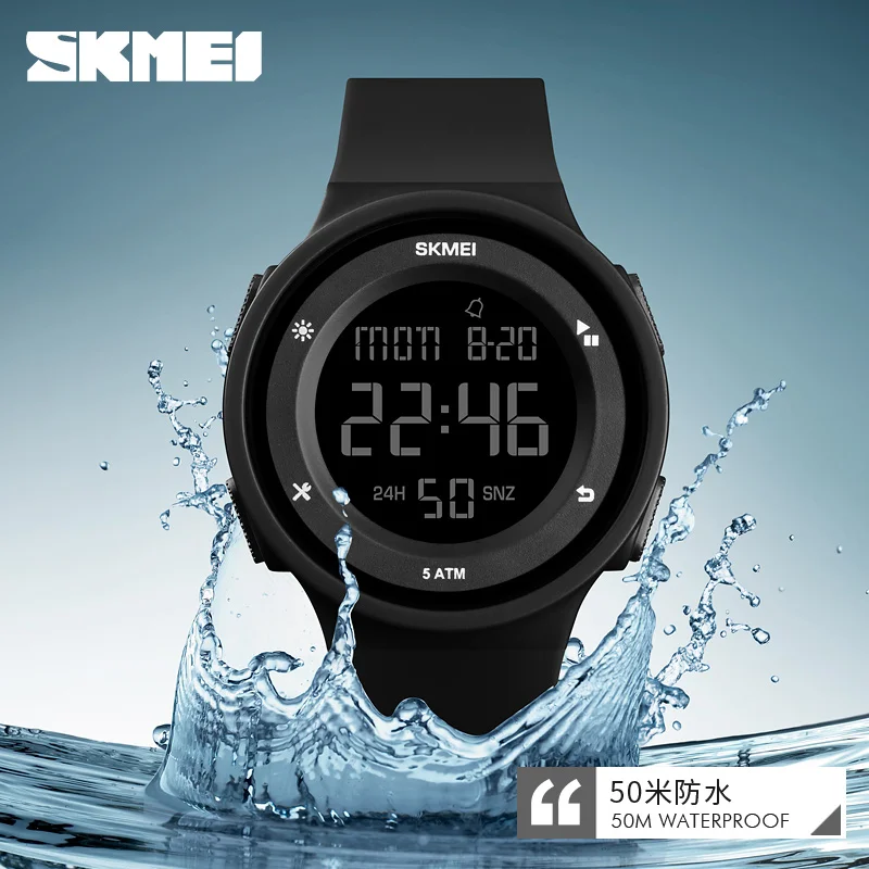 SKMEI Spors Kids Watch Countdown Chronograph Waterproof Wristwatch for Boy girl Fashion Led Light Original Watch Clock