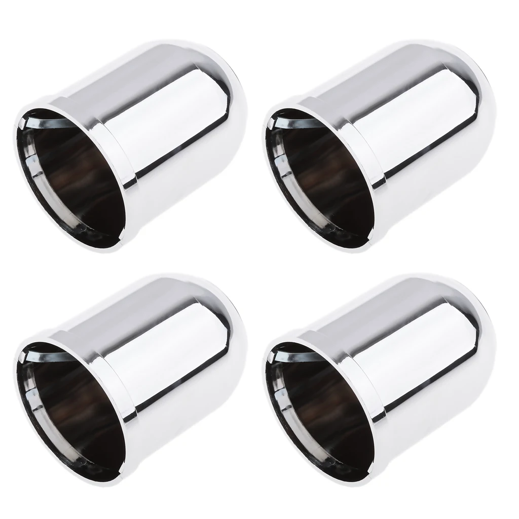 4 Pieces Car Trailer Caravan Tow Bar Ball Protective Cover 50mm Cap Chrome Towball Cap Covers