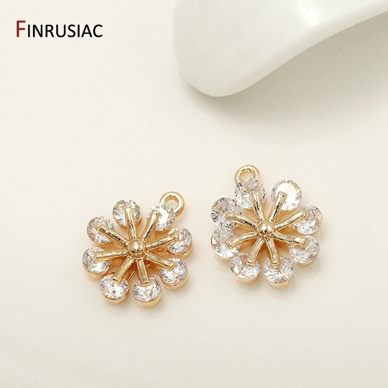 سلسلة جديدة لعام 2021 دلايات من الزركون المطلية بالذهب عيار 14 قيراط لإكسسوارات صنع المجوهرات بالجملة #3