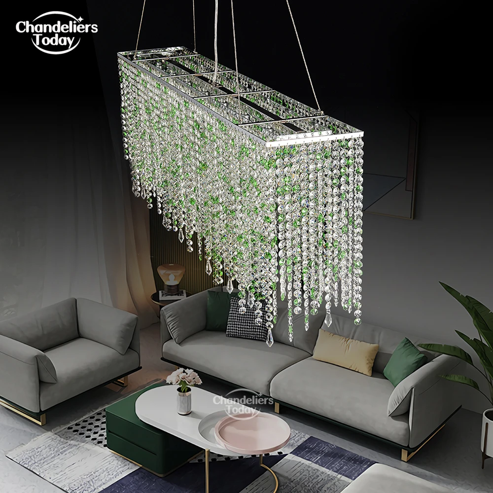 

Contemporary Modern Luxury LED K9 Crystal Chandelier Lighting Hanging Lights / Lamps for Villa Dining Room and Hotel Decoration