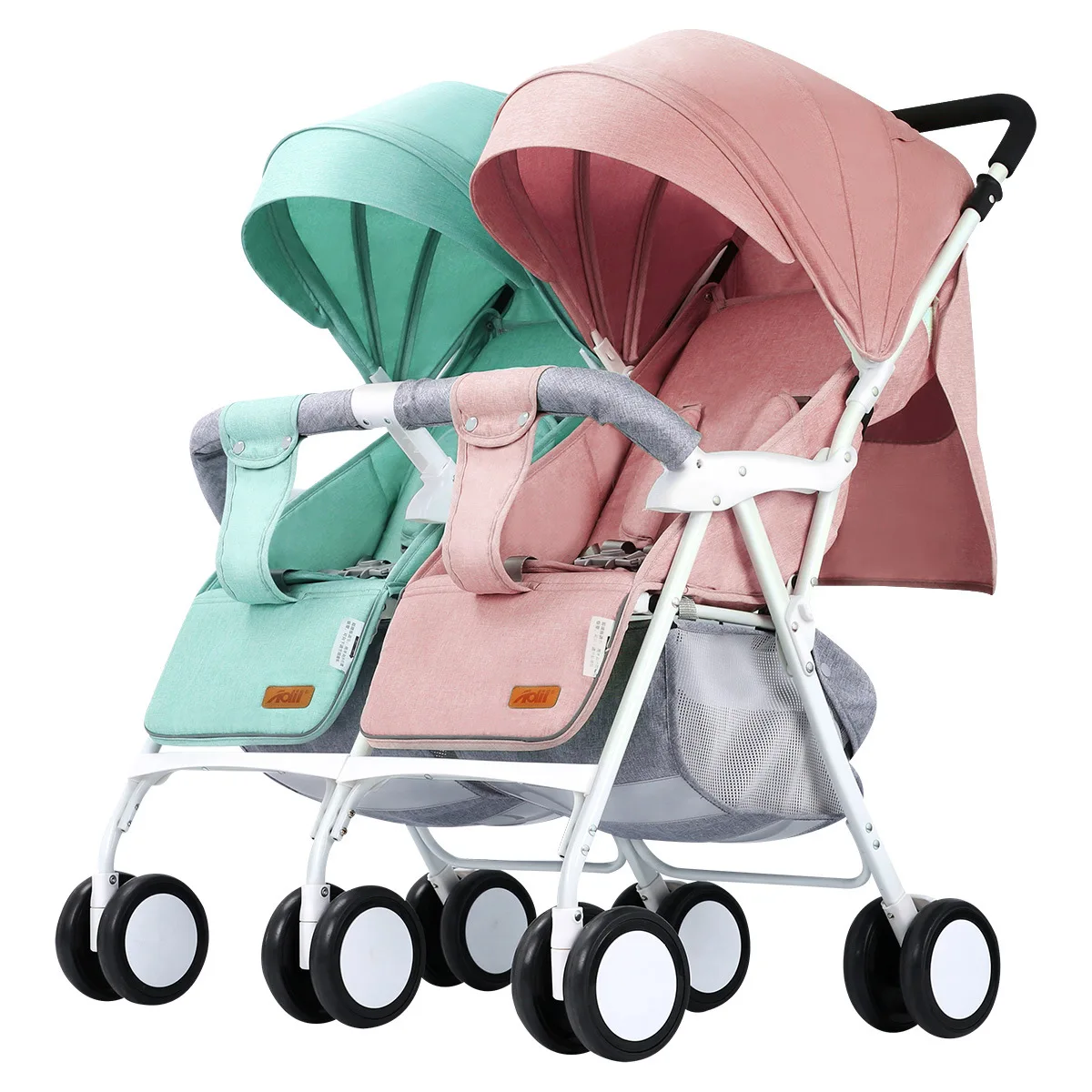 Twin Baby Strollers Lightweight Folding Double Car Can Sit on The Trolley That Can Lie Down Dragon Phoenix Baby Two-childtrolley