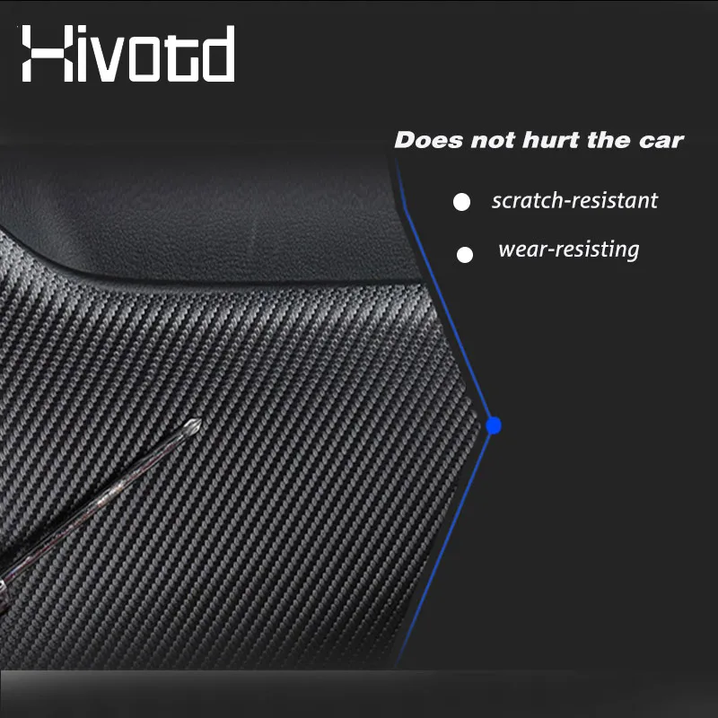 Hivotd For Mazda 3 Bp 2024 2023 2022 2021 Accessories Car Door Anti-Kick Pad Carbon Fiber Film Sticker Interior Cover Protector