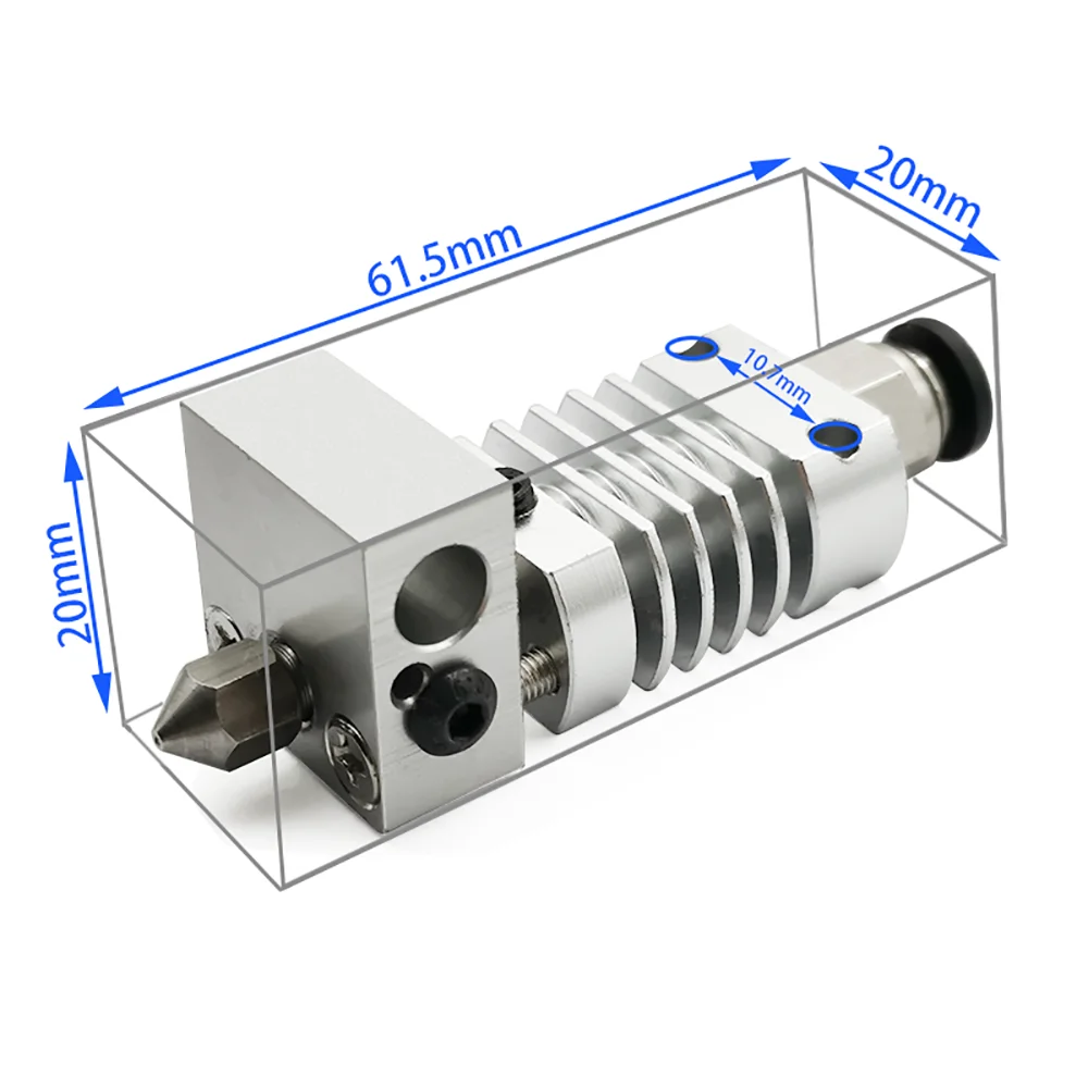 Parti della stampante 3D Kit estrusore Hotend interamente in metallo per CR-10 V2 CR-10S Ender 3/3S parti dell'estrusore della stampante 3D 1.75mm con custodia in silicone