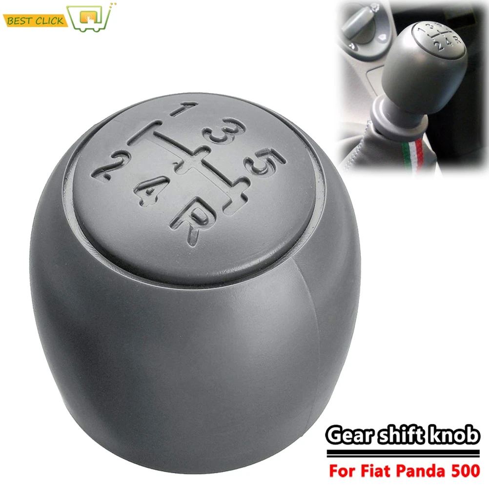 5 Speed ​​Shift palillo de engranaje Shifter Perilla del balonmano por Fiat 500c 500 2007-2013 / 2003-2012 Panda