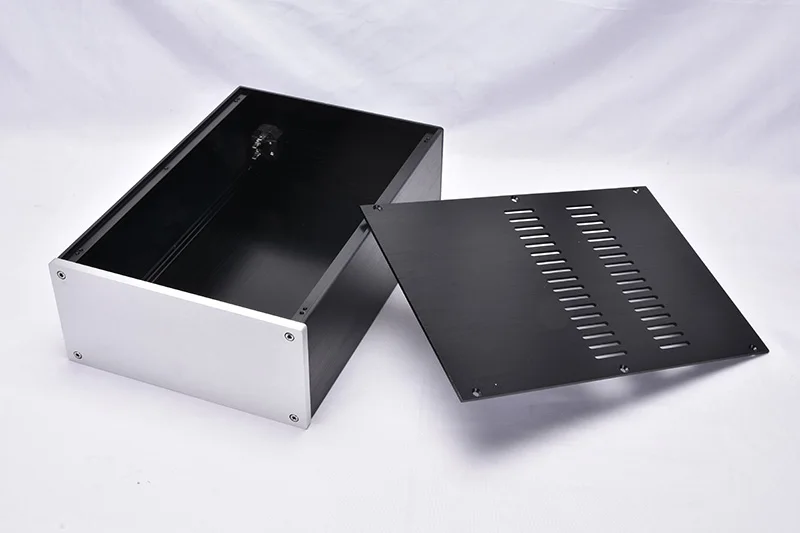 W220 H100 D311 Anodized Aluminum Chassis Power Cabinet Case Amplifier Headphone Amplify Preamplifier Enclosure DIY Preamp Box