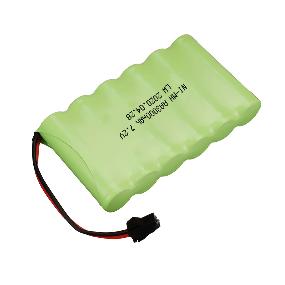 (SM 플러그) Rc 장난감 자동차 탱크에 대 한 7.2v 3000mah 충전식 배터리 로봇 총 AA 니켈 수소 배터리 Rc 보트에 대 한 7.2v 배터리 팩