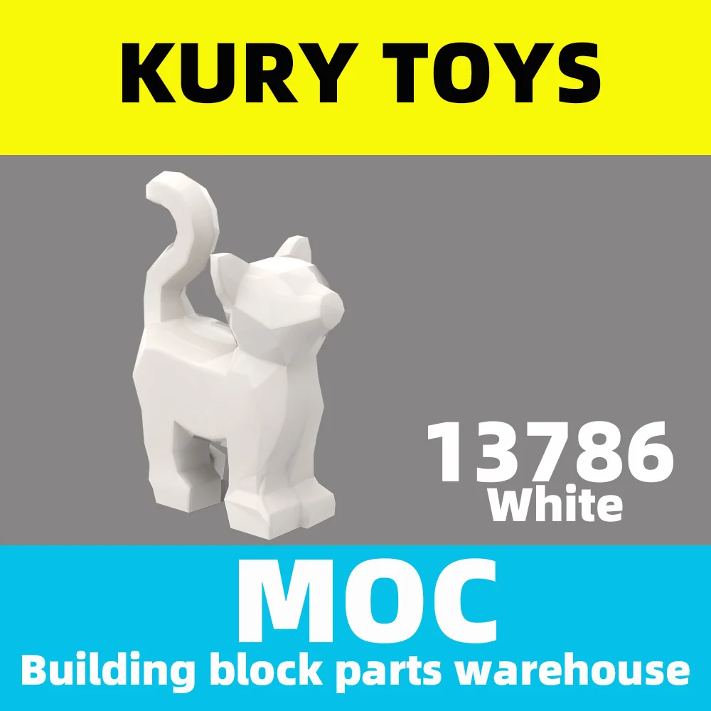 

Kury Toys DIY MOC For 13786, строительные блоки для кошек, стоячих, без принта