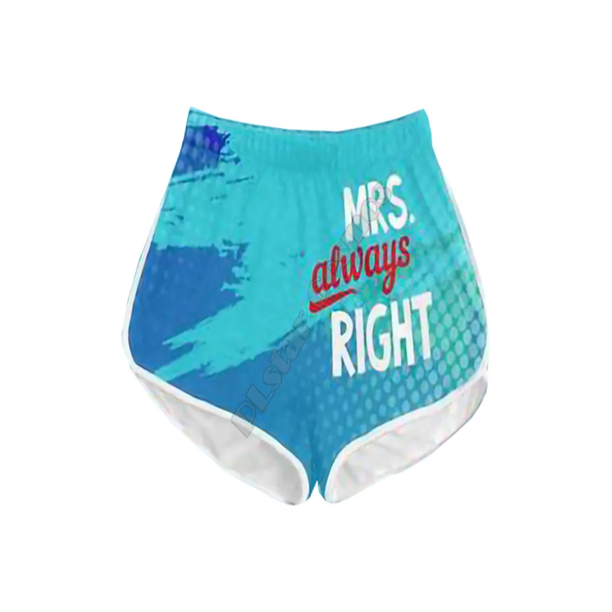 Couple Matching Mr Right and Mrs Always Right Shorts 3d Shorts women for men Elastic Waist Shorts Summer Couple Beach Shorts