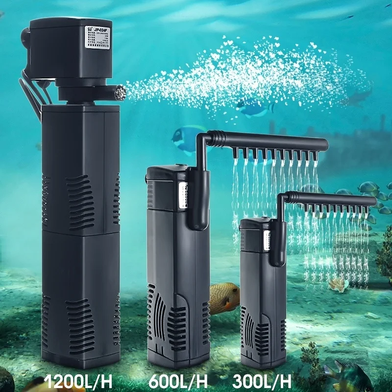 1200 L/H 600L/H 300L/H Submersible Aquarium Internal Filter Water Air Oxygen Pump for Fish Tank Pond Pool Frequency 220-240V 50H