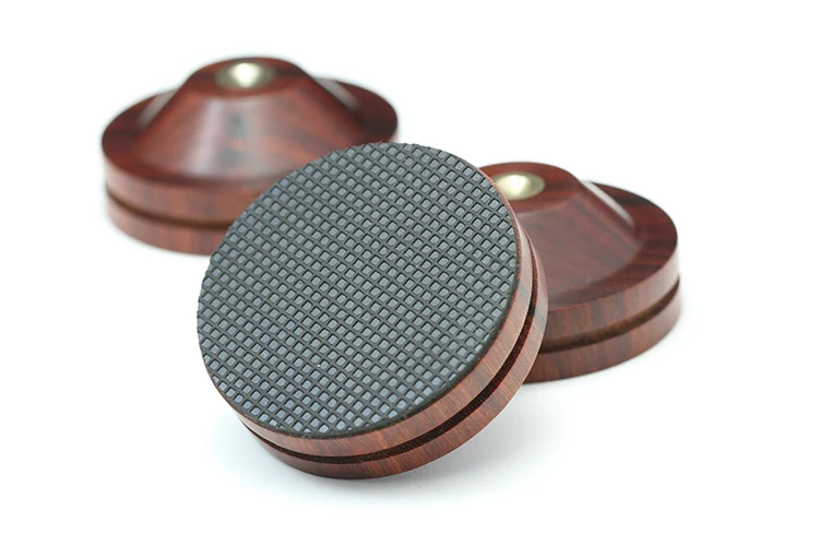 8PCS Rosewood Wooden Speaker Spike Base Pad Shockproof HIFI Speaker Wood Mat Isolation Foot Pads 33mm 43mm