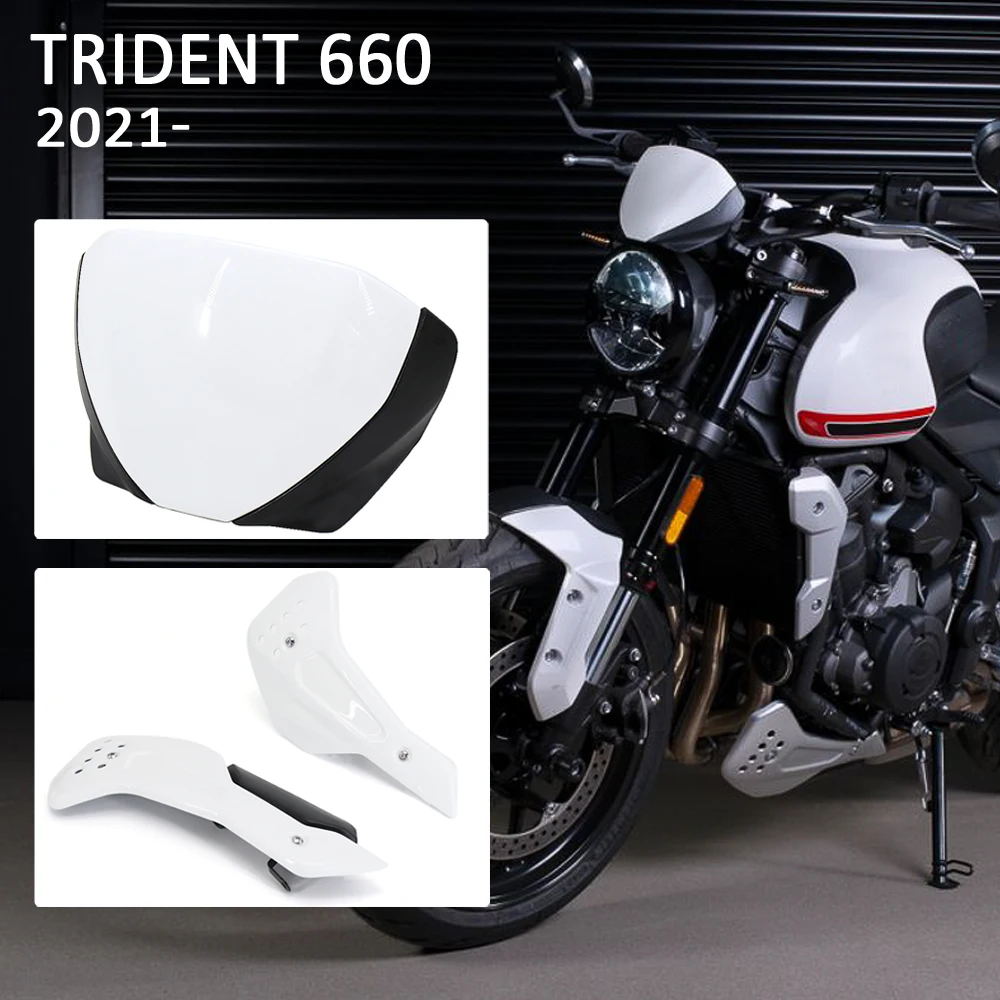 

NEW Motorcycle Parts For Trident 660 Windshield Windscreen Deflector And Side Engine Belly Protection Plates Lower Fairing 2021