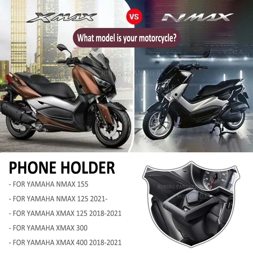 Phone GPS Navigation Bracket Wireless USB Charging Port Holder Mount FOR YAMAHA XMAX NMAX 125 X-MAX 300 N-MAX 155 Motorcycle