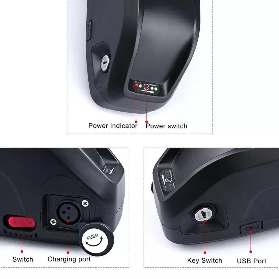 Литий-ионный аккумулятор для электровелосипеда, 48 В, 20 А · ч, 36 В, 20 А · ч