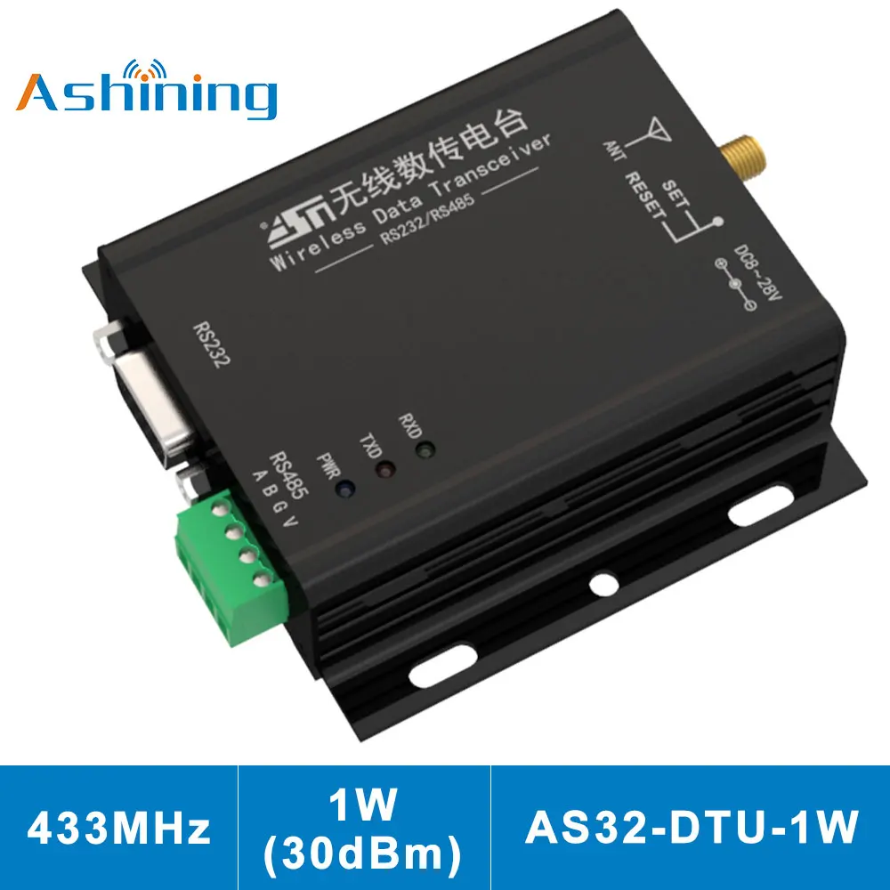 SX1278 433mhz LoRa 1W 8000m Ashining AS32-DTU-1W long range Wireless Transmitter and Receiver RF Module DTU