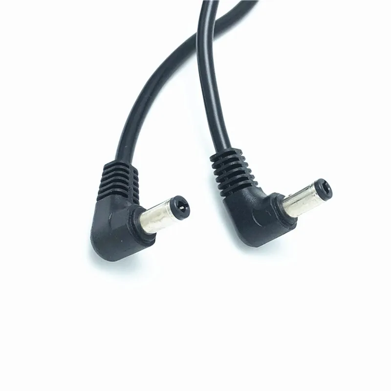 

DC Power 5.5 x 2.1mm Male to 5.5 2.1mm Male Plug Cable 90 Degree Left Right Angled 30cm 50cm