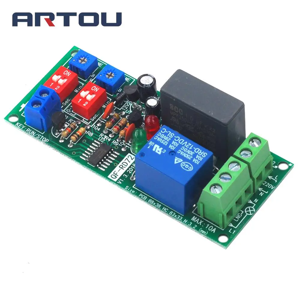 Dual Time Adjustable Cycle Delay Timing Relay Repeat ON OFF Switch Infinite Loop Timer Module AC 100V 110V 120V 220V 230V 240V