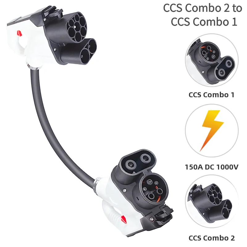 

150A 200A Electric Vehicle Charging Combo CCS2 To CCS1 Adaptor For Charging EV Cars From EV Charger Car Accessories