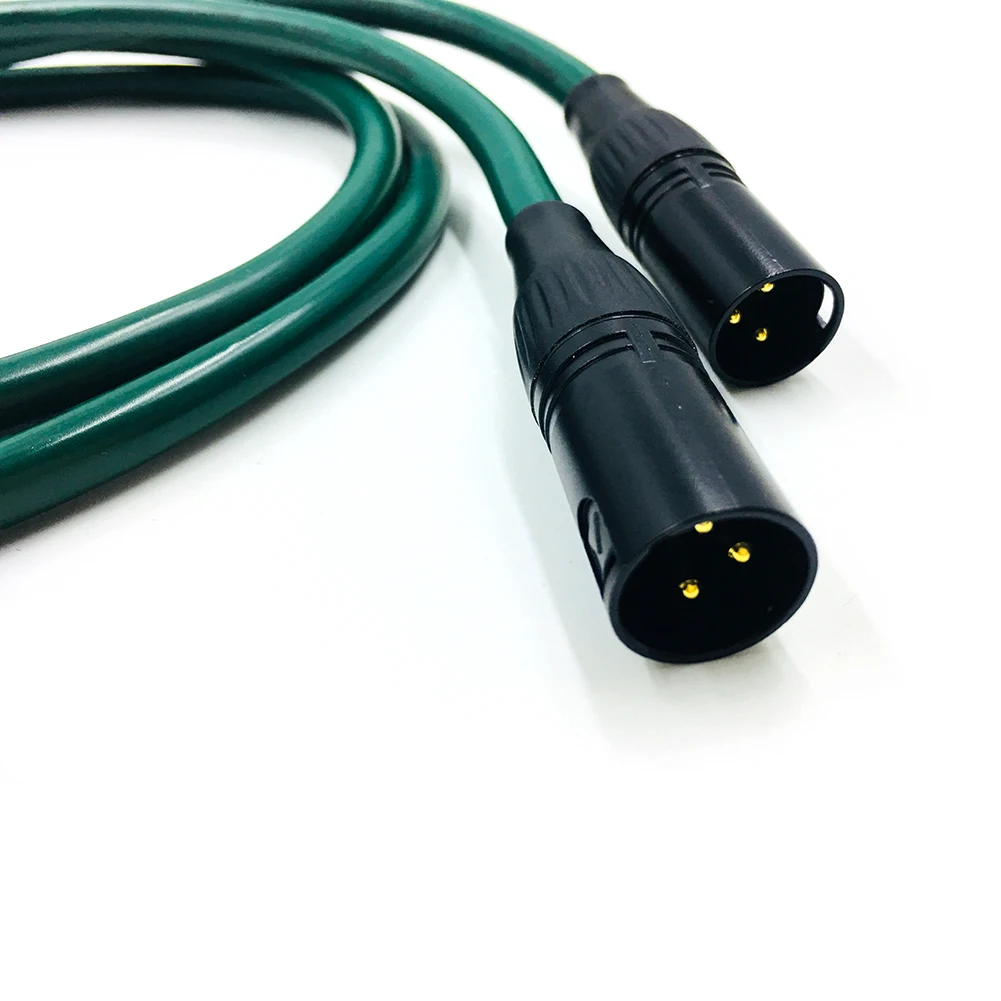 HiFi Pair Rhodium plated RCA to XLR Balacned Audio Cable RCA Male to XLR Male Interconnect Cable with FURUTECH FA-220