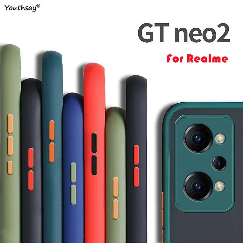 For Realme GT Neo2 Case For Realme GT Neo 2 GT Master GT2 Cover Shell Matte Translucent Phone Bumper For Realme GT Neo2