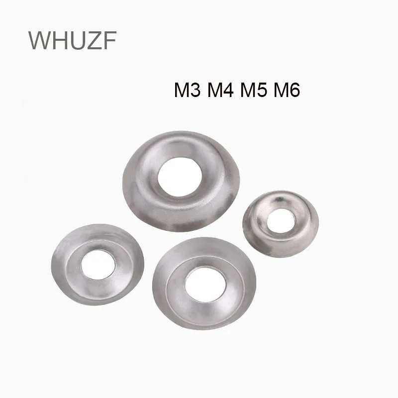 6# 8# 10# 12# 304 Stainless Steel Fisheye Gaskets Standard Metric Concave-Convex Gasket Hollow Bowl-Shaped Decorative Washers