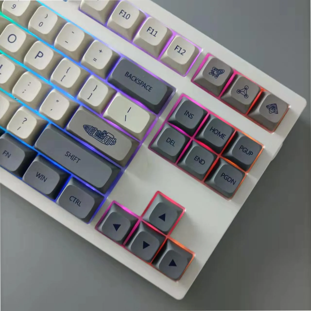 【Skyline】Original New 126 Key Enlightenment Keycap Rocket Version XDA Height PBT Sublimation for Mechanical Keyboard