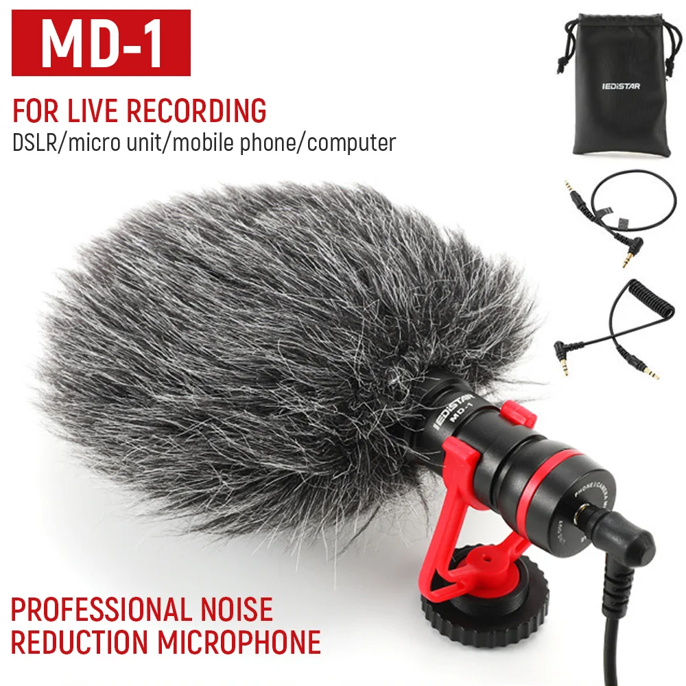 

Phone Microphone Portable 3.5mm Capacitor Vlog Voice Recording Mic Interview Microphone for iPhone Android Smartphone Camera