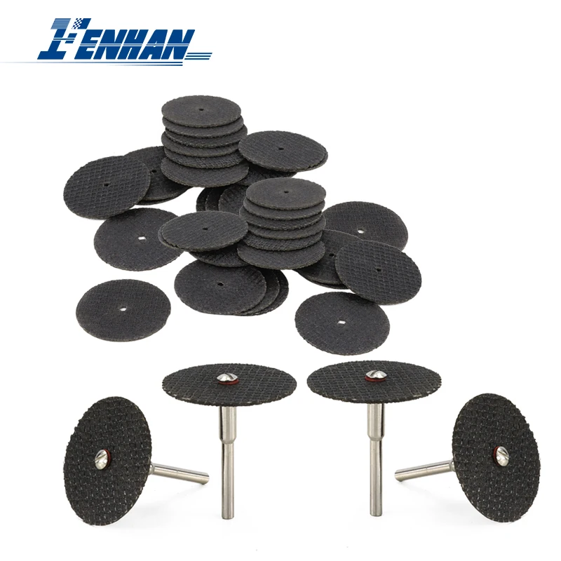 54pcs Abrasive Cutting Disc Set with Mandrels 32mm Cut Off Wheels Disc For Dremel Grinder Rotary Tools Mini Drill Grinding Wheel